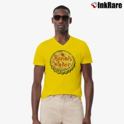Men’s Ranch Water Bottle Cap V-Neck Tee in yellow | Sharp, Breathable, Everyday Staple