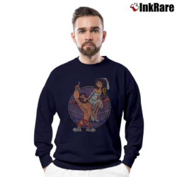 Men’s Randy The Savage Popeye Inspired for Wrestling Fans Crewneck Sweatshirt in navy | Cozy Fabric, Clean Style
