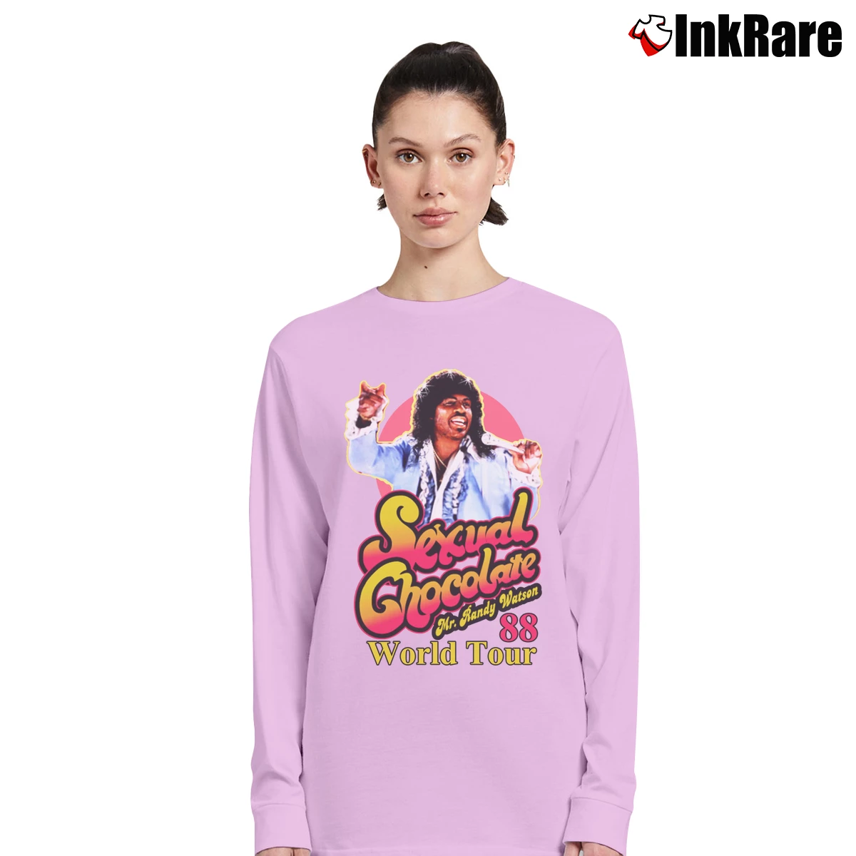 Randy Watson Sexual Chocolate Women’s Long-Sleeve Top in light pink – Effortless Layer Women’s Randy Watson Sexual Chocolate Long-Sleeve Top in light pink | Sleek, Versatile, All-Season