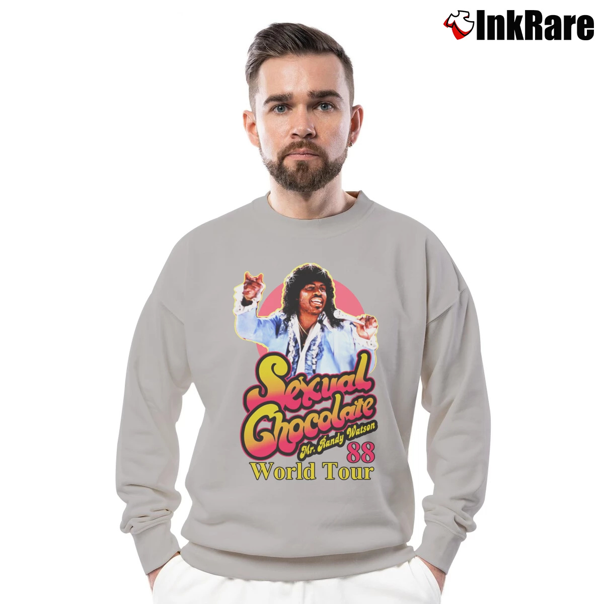 Randy Watson Sexual Chocolate Men’s Crewneck Sweatshirt in sport grey – Soft & Durable Men’s Randy Watson Sexual Chocolate Crewneck Sweatshirt in sport grey | Cozy Fabric, Clean Style