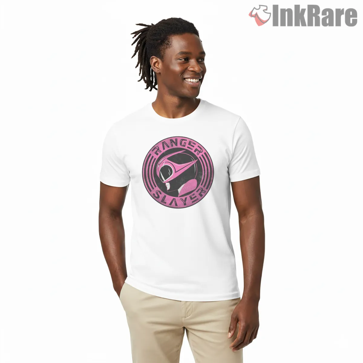 Ranger Slayer Dark Emblem Helmet Short Sleeve White Ranger Slayer Dark Emblem Helmet Shirt on white short sleeve shirt for men graphic tee