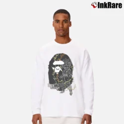 Men’s Rare Bape Dragon Ball Z Son Gohan Ape Head Long-Sleeve Shirt in white | Sleek, Lightweight, Year-Round Wear