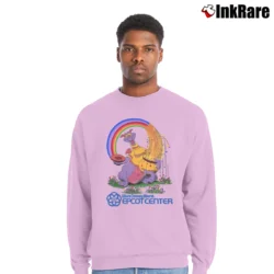 Men’s Rare Vintage 80s Walt Disney World Epcot Center Figment Crewneck Sweatshirt in light pink | Cozy Fabric, Clean Style