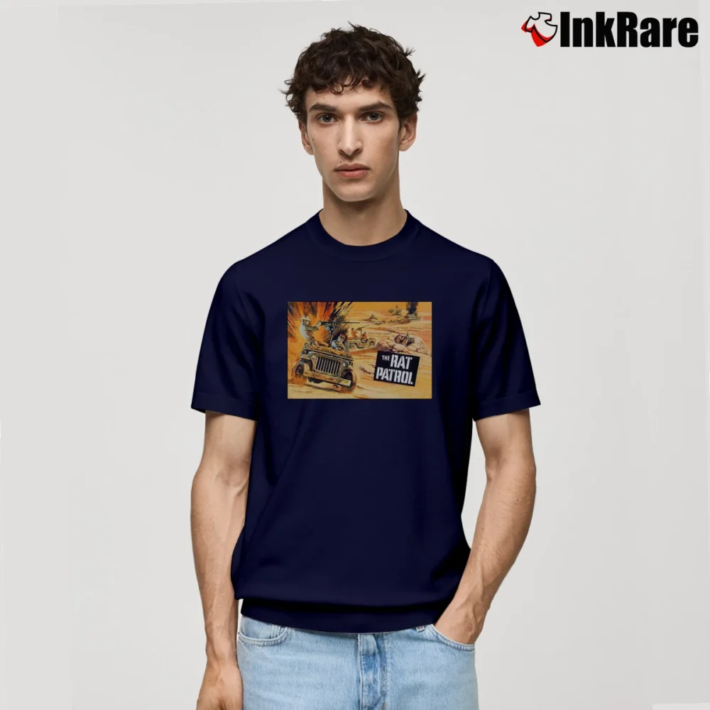 Men’s Rat Patrol Ww2 Afrika Korps Combat Classic T-Shirt in navy | Soft, Breathable Everyday Wear