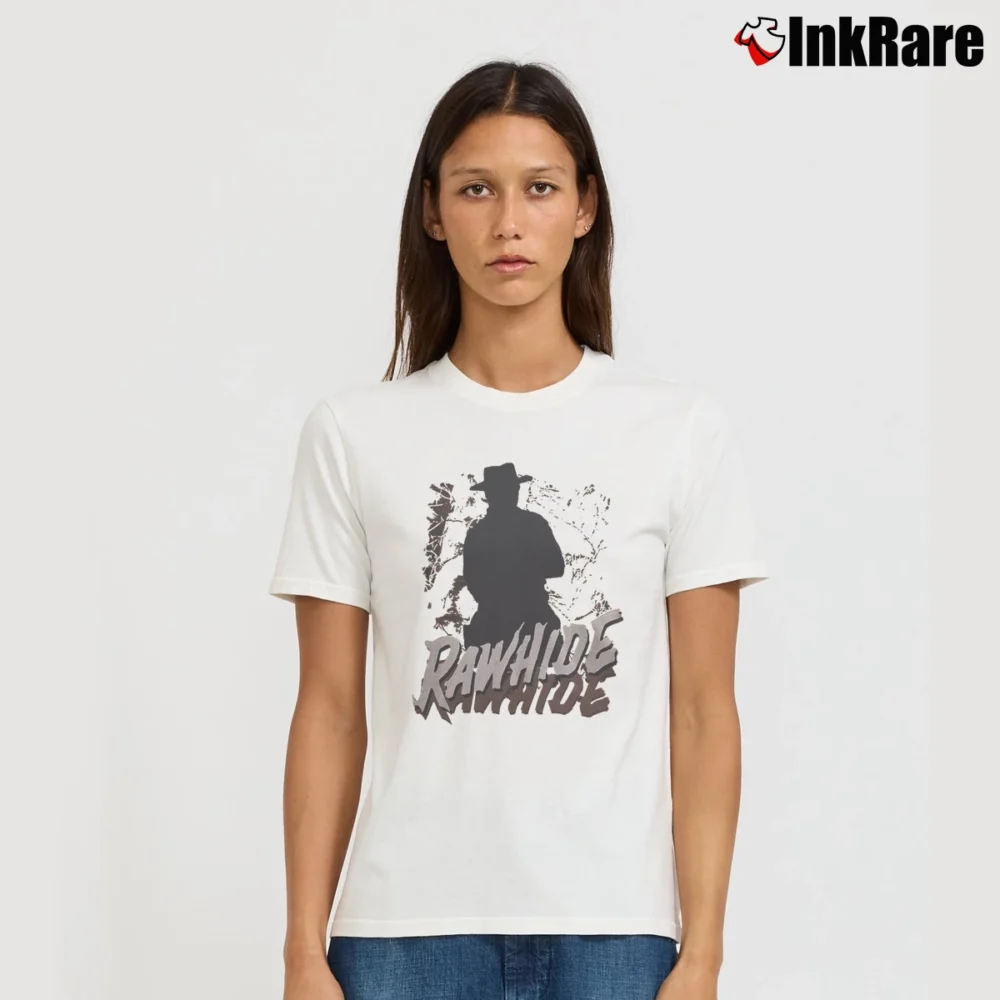 Women’s Rawhide Cbs Western Tv Series Signature T-Shirt in white | Soft, Flattering Fit