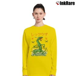 Women’s Rayquaza Mega Dragon Flying Kaiju Funny Long-Sleeve Top in yellow | Sleek, Versatile, All-Season