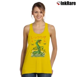 Women’s Rayquaza Mega Dragon Flying Kaiju Funny Tank Top in yellow | Lightweight, Movement-Friendly