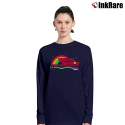 Women’s Reading Rainbow 8 - bit Flying Book Long-Sleeve Top in navy | Sleek, Versatile, All-Season