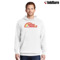 Men’s Reading Rainbow Classic Logo Pullover Hoodie in white | Cozy, Durable, Modern Fit