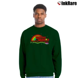 Men’s Reading Rainbow Take a Look It's in a Book Crewneck Sweatshirt in forest green | Cozy Fabric, Clean Style