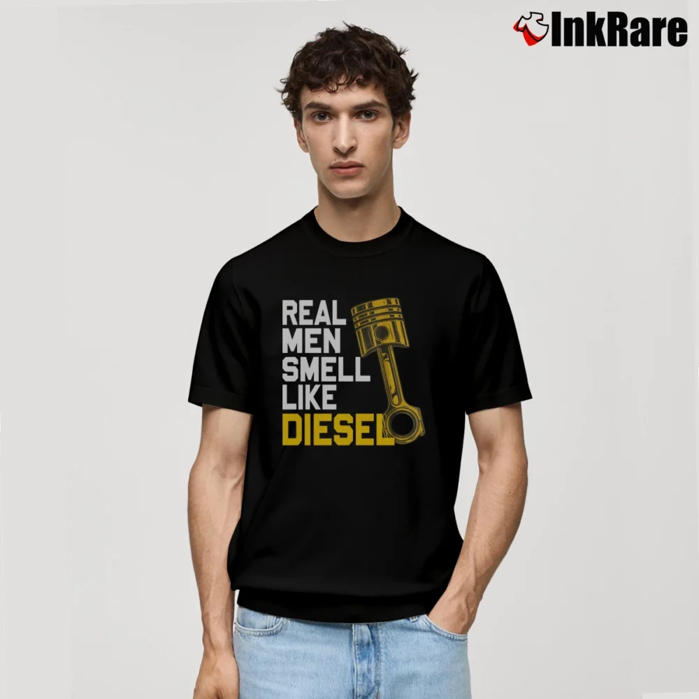 Men’s Real Men Smell Like Diesel Classic T-Shirt in black | Soft, Breathable Everyday Wear
