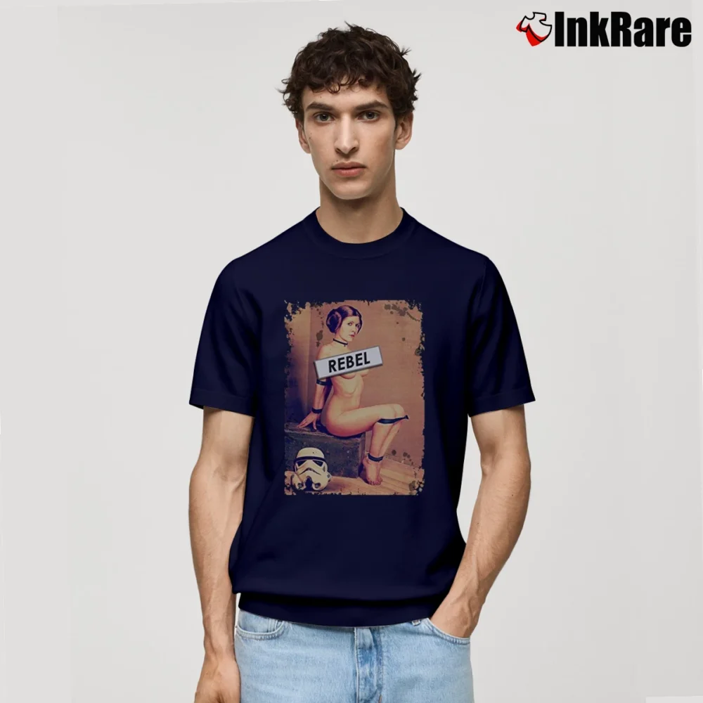 Men’s Rebel Leia Star Wars Classic T-Shirt in navy | Soft, Breathable Everyday Wear