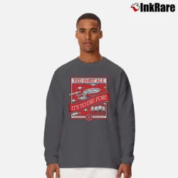Men’s Red Ale It'S To Die For Federation Brewing Co Long-Sleeve Shirt in charcoal | Sleek, Lightweight, Year-Round Wear