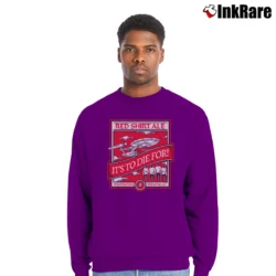 Men’s Red Ale It'S To Die For Federation Brewing Co Crewneck Sweatshirt in purple | Cozy Fabric, Clean Style