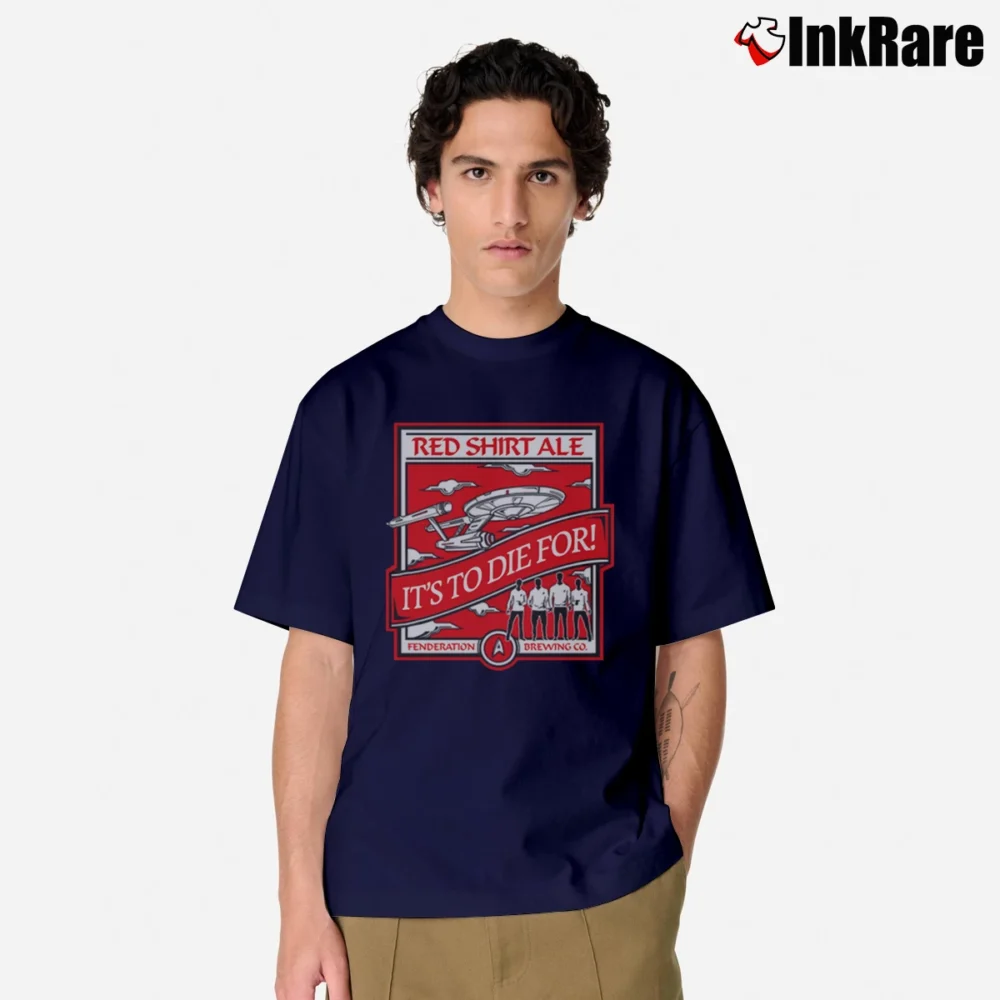 Men’s Red Ale It'S To Die For Federation Brewing Co Classic T-Shirt in navy | Soft, Breathable Everyday Wear