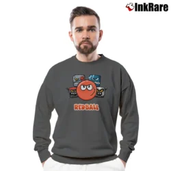 Men’s Red Ball 4 The Crew Crewneck Sweatshirt in charcoal | Cozy Fabric, Clean Style