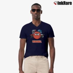 Men’s Red Ball 4 The Crew V-Neck Tee in navy | Sharp, Breathable, Everyday Staple