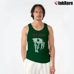 Men’s Red Fang Hardcore Band Tank Top in forest green | Breathable, Active-Friendly Design
