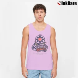 Men’s Red Hot Chili Peppers Band Logo Tank Top in light pink | Breathable, Active-Friendly Design