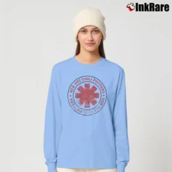 Women’s Red Hot Chili Peppers Band Long-Sleeve Top in light blue | Sleek, Versatile, All-Season