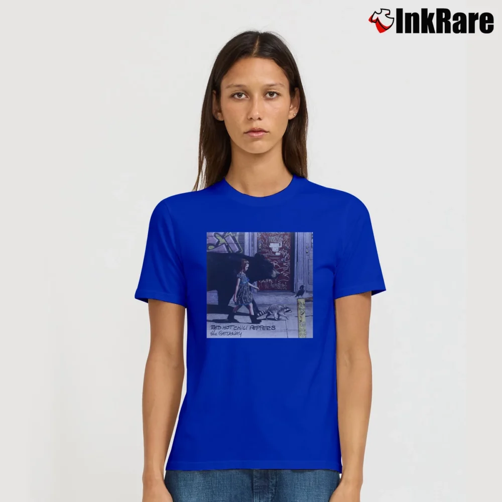Women’s Red Hot Chili Peppers The Getaway Album Signature T-Shirt in royal blue | Soft, Flattering Fit
