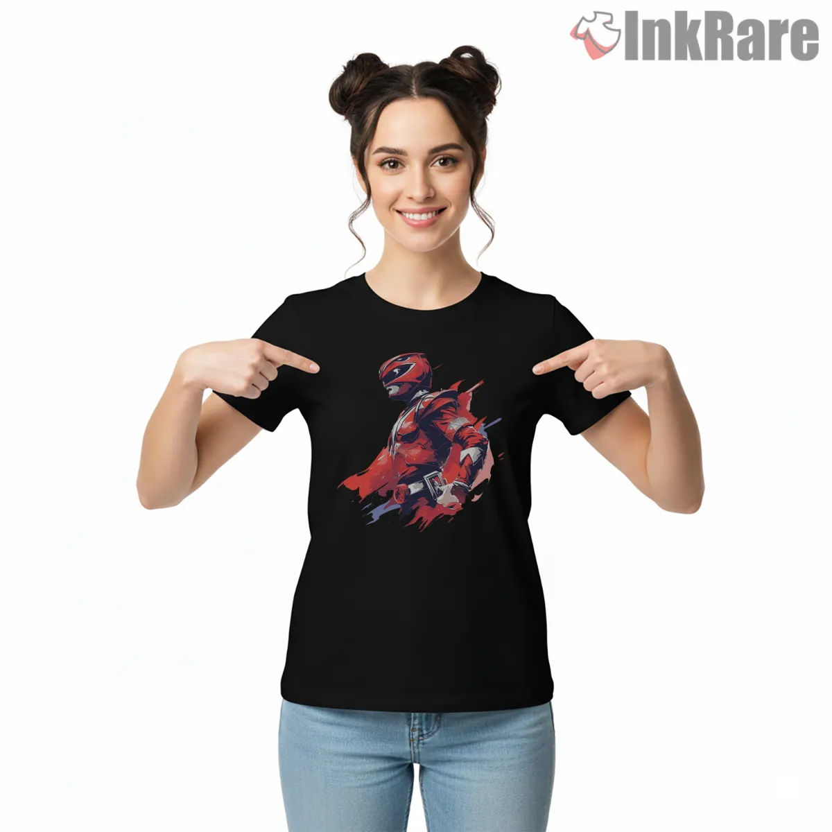 Red Ranger Crimson Battle Energy Short Sleeve Black Red Ranger Crimson Battle Energy Shirt on black short sleeve shirt for women graphic tee