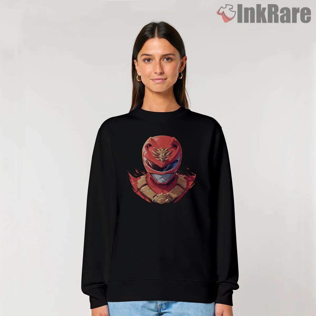 Red Ranger Golden Dragon Emblem Helmet Shirt on graphic shirt for women graphic tee