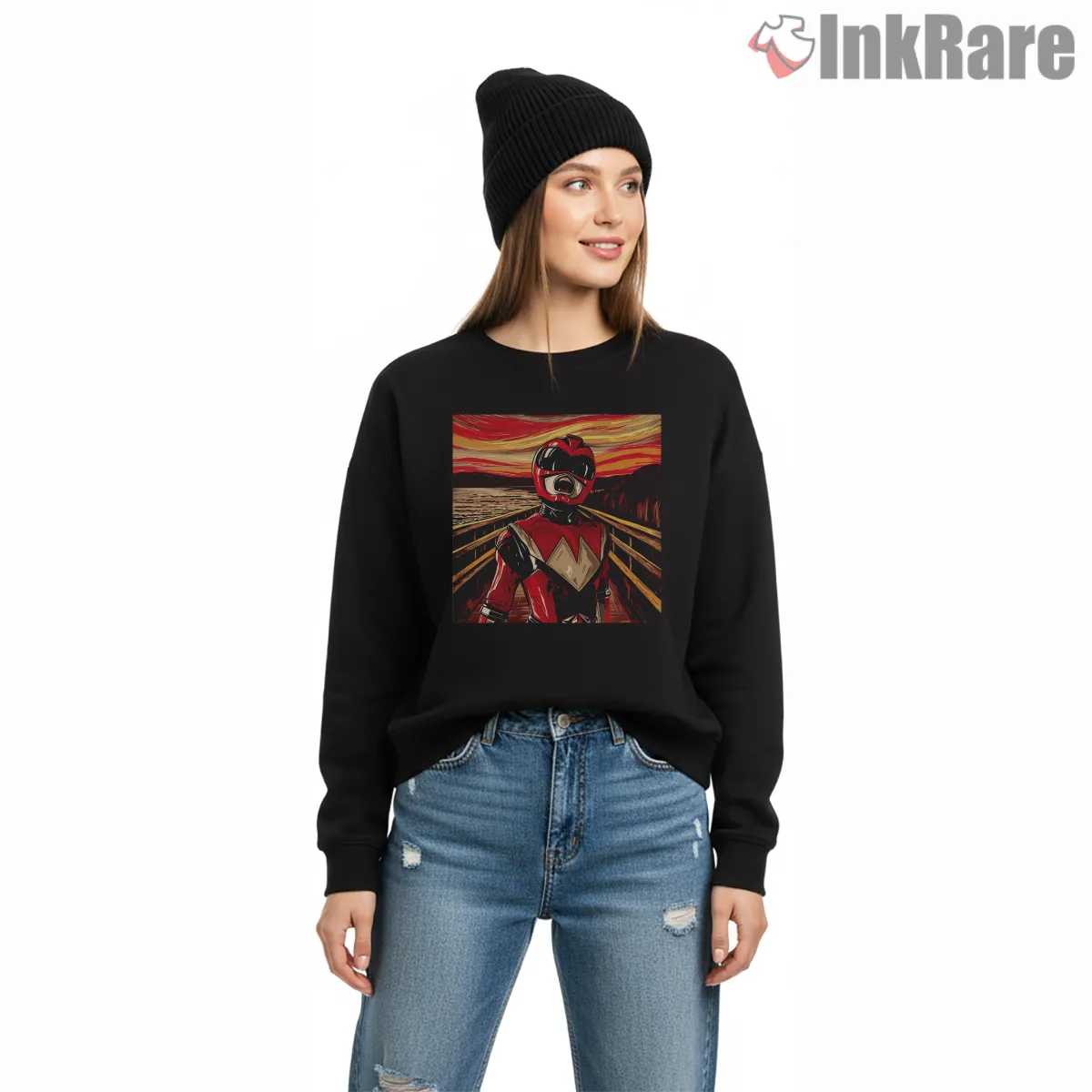 Red Ranger Intense Battle Scream Sunset Shirt Red Ranger Intense Battle Scream Sunset Shirt on graphic shirt for women graphic tee