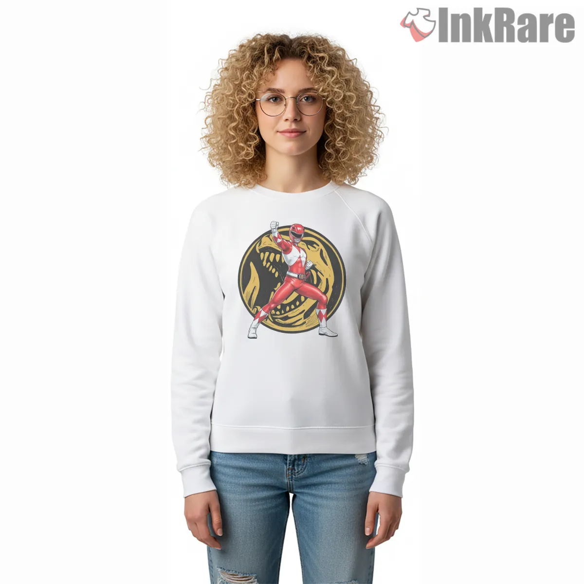 Red Ranger Vintage Power Coin Emblem Shirt on graphic shirt for women graphic tee
