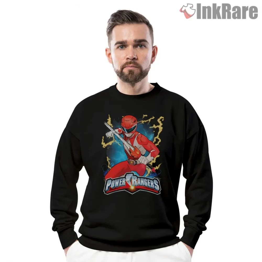Red Ranger Zeo Power Strike Shirt on graphic shirt for men graphic tee