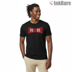 Red Ribbon Army Vintage Symbol Minimal Shirt on black short sleeve shirt for men graphic tee