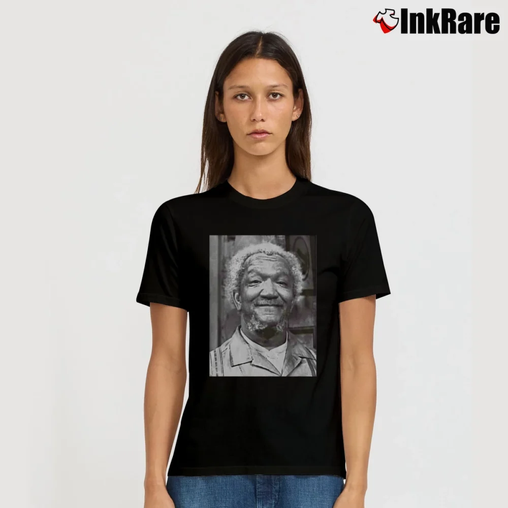 Women’s Redd Foxx 70s Sanford And Son Comedy Signature T-Shirt in black | Soft, Flattering Fit