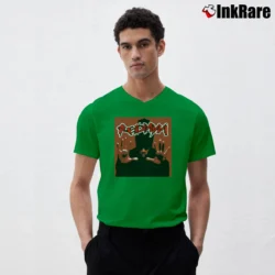 Men’s redman whut thee album 90s hip hop classic V-Neck Tee in irish green | Sharp, Breathable, Everyday Staple
