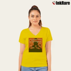 Women’s redman whut thee album 90s hip hop classic V-Neck Tee in yellow | Chic Neckline, Soft Texture