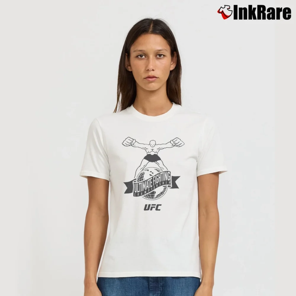Women’s Reebok Ufc Ulti - man Retro Signature T-Shirt in white | Soft, Flattering Fit