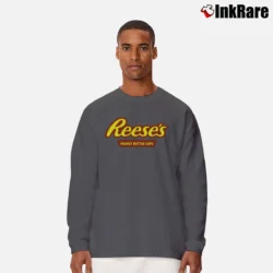 Men’s Reese's Peanut Butter Cups Long-Sleeve Shirt in charcoal | Sleek, Lightweight, Year-Round Wear