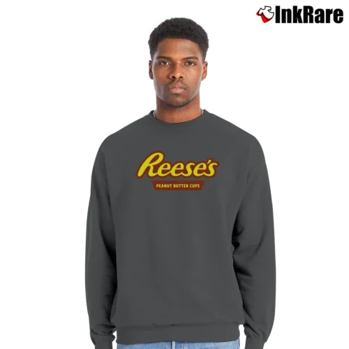 Reese’s Peanut Butter Cups Men’s Crewneck Sweatshirt in charcoal – Soft & Durable Men’s Reese's Peanut Butter Cups Crewneck Sweatshirt in charcoal | Cozy Fabric, Clean Style