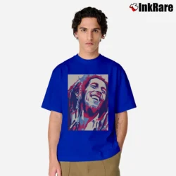 Men’s reggae bob marley hope style jamaican legend Classic T-Shirt in royal blue | Soft, Breathable Everyday Wear