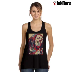 Women’s reggae bob marley hope style jamaican legend Tank Top in black | Lightweight, Movement-Friendly