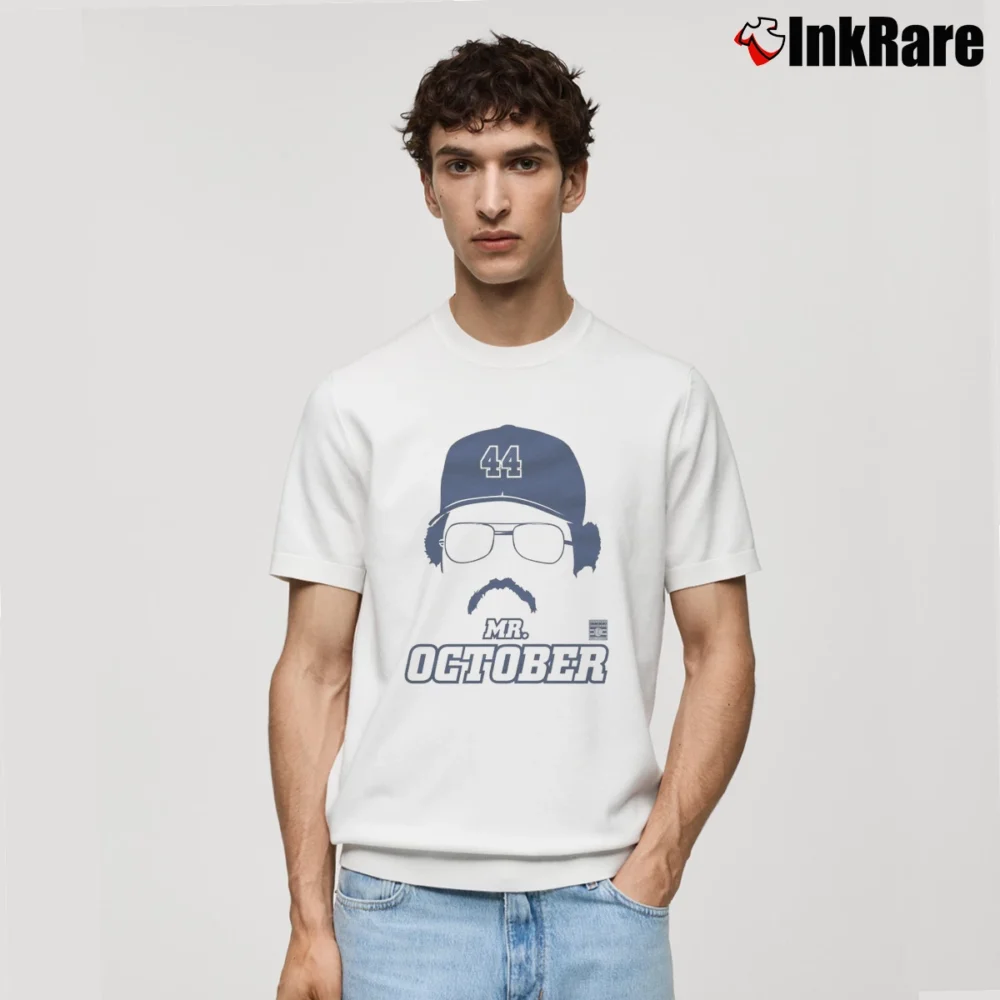 Men’s Reggie Jackson Mr October Classic T-Shirt in white | Soft, Breathable Everyday Wear