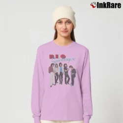 Women’s Reo Speedwagon 1981 Tour Band Long-Sleeve Top in light pink | Sleek, Versatile, All-Season