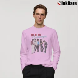 Men’s Reo Speedwagon 1981 Tour Band Long-Sleeve Shirt in light pink | Sleek, Lightweight, Year-Round Wear