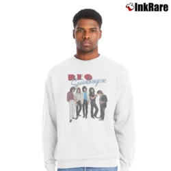 Men’s Reo Speedwagon 1981 Tour Band Crewneck Sweatshirt in white | Cozy Fabric, Clean Style