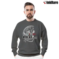 Men’s Reo Speedwagon Classic Band Tour Crewneck Sweatshirt in charcoal | Cozy Fabric, Clean Style