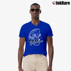 Men’s Reo Speedwagon Classic Band Tour V-Neck Tee in royal blue | Sharp, Breathable, Everyday Staple