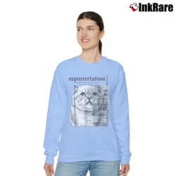 Women’s Rep Tour Cat Parody for Swiftie Fans Relaxed Sweatshirt in light blue | Soft, Laid-Back Vibe