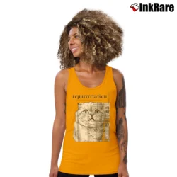 Women’s Rep Tour Cat Parody for Swiftie Fans Tank Top in orange | Lightweight, Movement-Friendly