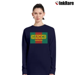 Women’s Replica Gucci Dapper Dan Graphic Long-Sleeve Top in navy | Sleek, Versatile, All-Season