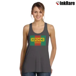 Women’s Replica Gucci Dapper Dan Graphic Tank Top in charcoal | Lightweight, Movement-Friendly
