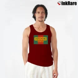 Men’s Replica Gucci Dapper Dan Graphic Tank Top in maroon | Breathable, Active-Friendly Design
